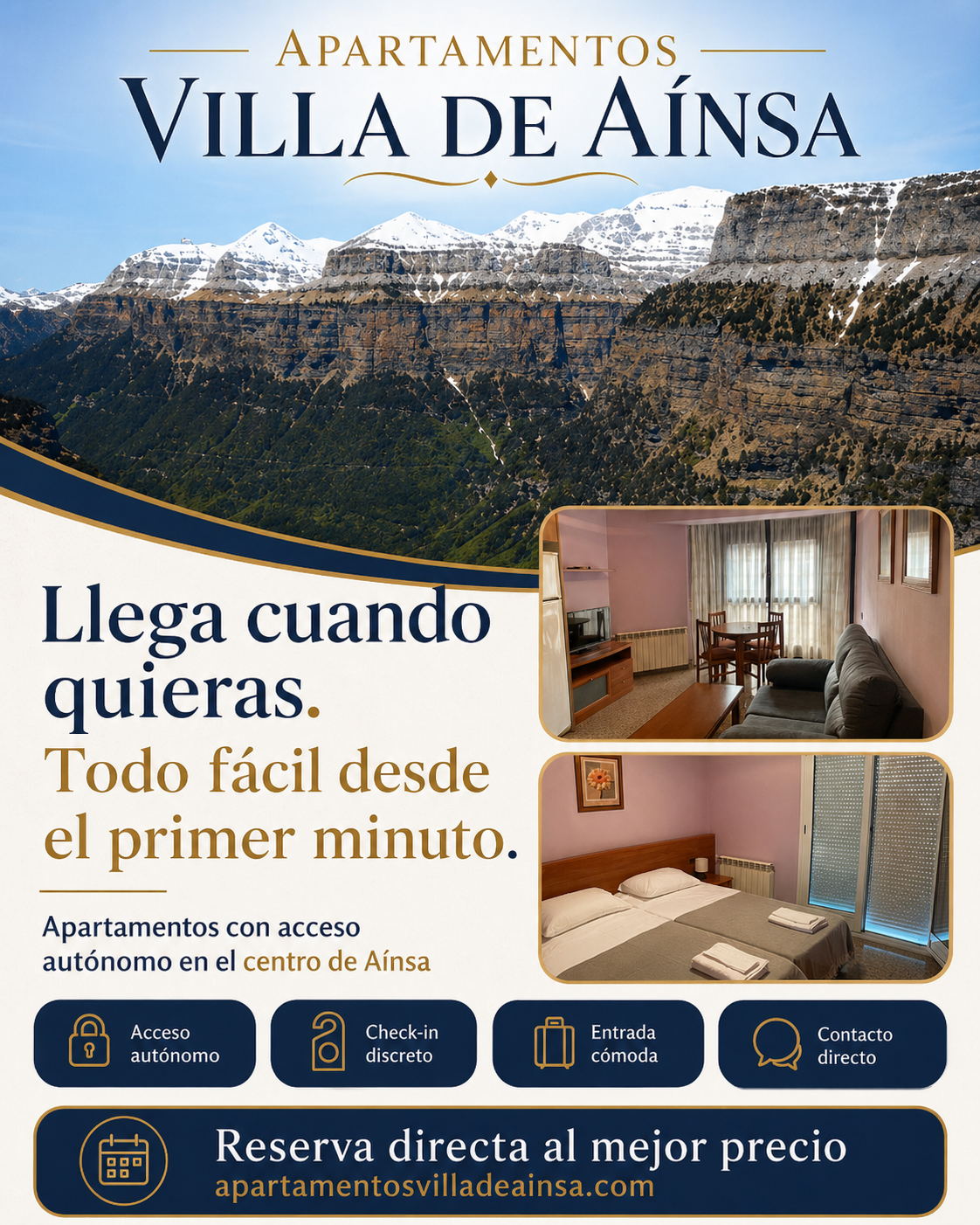 Apartamentos con acceso autónomo en Aínsa: llega fácil y disfruta desde el primer minuto